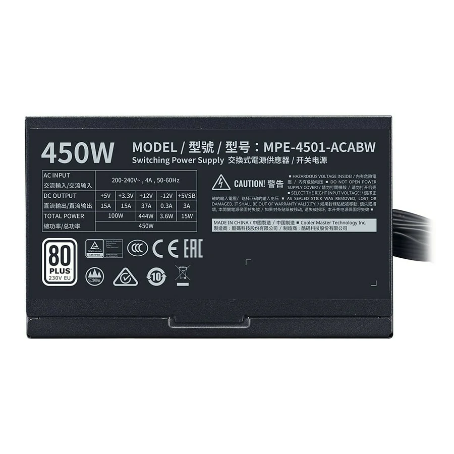 پاور Cooler Master MWE 450 WHITE 230V V2 450W