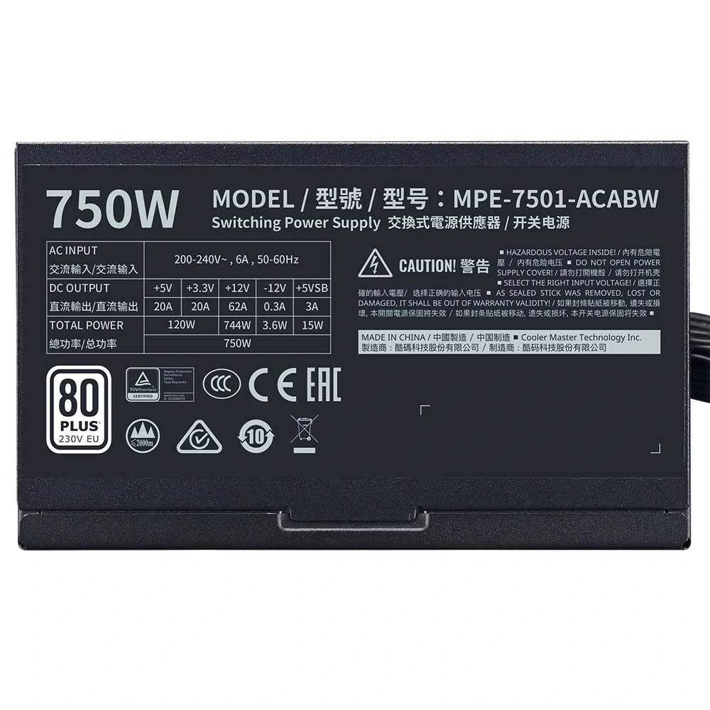 پاور Cooler Master MWE 750 WHITE 230V V2 750W