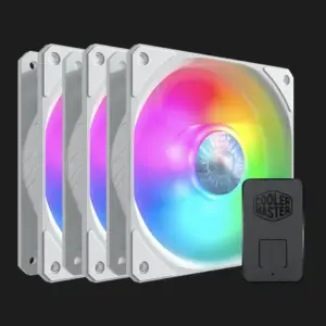 فن کیس CoolerMaster Sickleflow 120 ARGB White Edition 3 in 1 - بسته 3 عددی